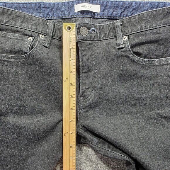 Moussy Vintage Jeans Womens 29 Black Skinny Fit Made in Japan 5A06AG12-2740 - Picture 10 of 11